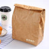 Custom Eco Reusable Waterproof Insulated Cooler Freezable Brown Paper Tyvek Lunch Bag For Women