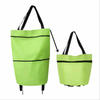 Portable collapsible Large Compartment Cart With Double Handles Folding Shopping Trolley