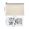 Blank Canvas Zipper Pencil Bags DIY Multipurpose Cotton Canvas Pen Pencil Case Canvas Cosmetic Bag With DIY Drawing Template Early Childhood Education 