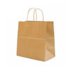 Cheap Recycled Custom Logo Printed Grocery Shopping Packaging Brown Kraft Paper Bag With Handles