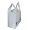 White 40 gsm eco friendly laminated U cut non woven grocery bags with logo