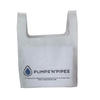 White 40 gsm eco friendly laminated U cut non woven grocery bags with logo